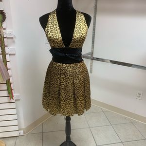 Size 2 Jovani Animal Print Open Back Prom Homecoming Cocktail Party Dress
